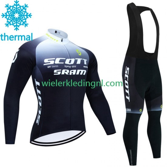 Wielershirt Lange Mouw en Lange Koersbroek Winter Scott Sram 2023 Heren
