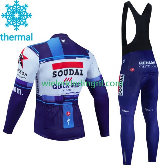 Wielershirt Lange Mouw en Lange Koersbroek Winter Soudal Quickstep 2023 Heren