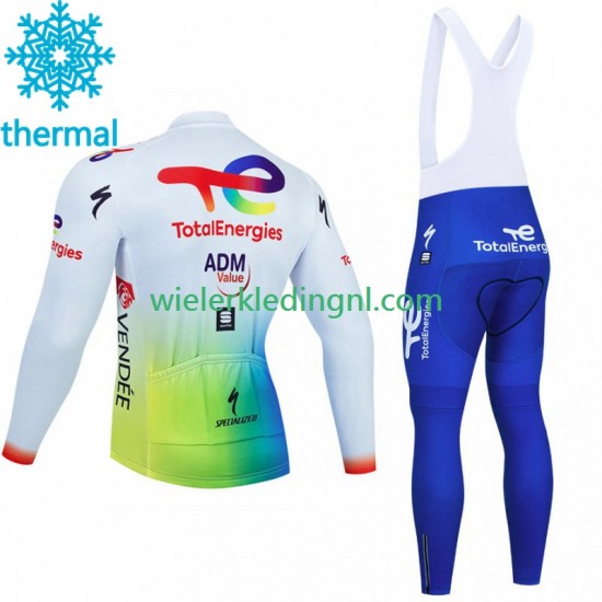 Wielershirt Lange Mouw en Lange Koersbroek Winter Totalenergies 2023 Heren