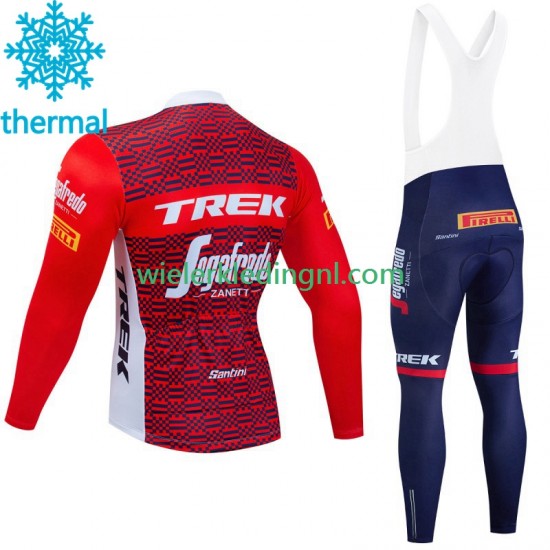 Wielershirt Lange Mouw en Lange Koersbroek Winter Trek Segafredo 2023 Heren N001