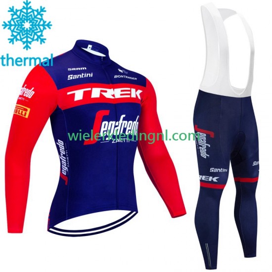Wielershirt Lange Mouw en Lange Koersbroek Winter Trek Segafredo 2023 Heren N002