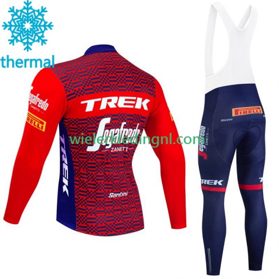 Wielershirt Lange Mouw en Lange Koersbroek Winter Trek Segafredo 2023 Heren N002