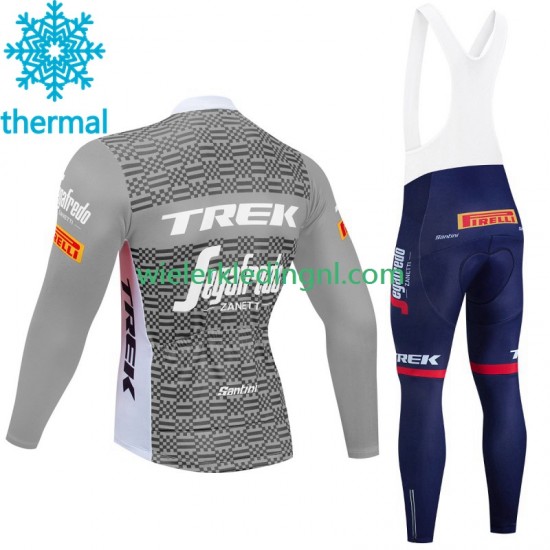 Wielershirt Lange Mouw en Lange Koersbroek Winter Trek Segafredo 2023 Heren N003