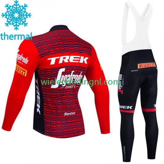 Wielershirt Lange Mouw en Lange Koersbroek Winter Trek Segafredo 2023 Heren