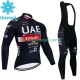 Wielershirt Lange Mouw en Lange Koersbroek Winter Uae Emirates 2023 Heren N001