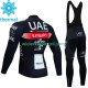 Wielershirt Lange Mouw en Lange Koersbroek Winter Uae Emirates 2023 Heren N001