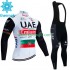 Wielershirt Lange Mouw en Lange Koersbroek Winter Uae Emirates 2023 Heren N002