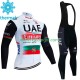 Wielershirt Lange Mouw en Lange Koersbroek Winter Uae Emirates 2023 Heren N002
