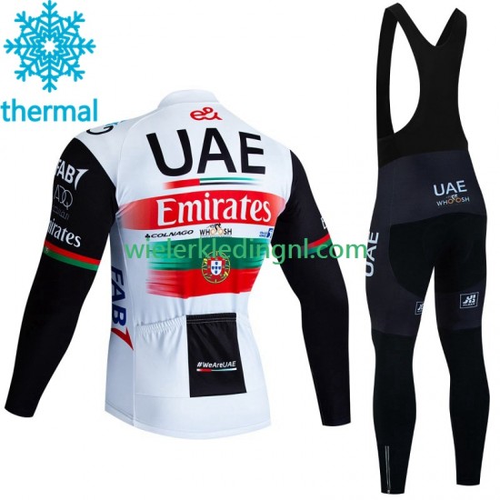 Wielershirt Lange Mouw en Lange Koersbroek Winter Uae Emirates 2023 Heren N002