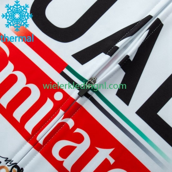 Wielershirt Lange Mouw en Lange Koersbroek Winter Uae Emirates 2023 Heren N002