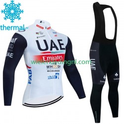 Wielershirt Lange Mouw en Lange Koersbroek Winter Uae Emirates 2023 Heren