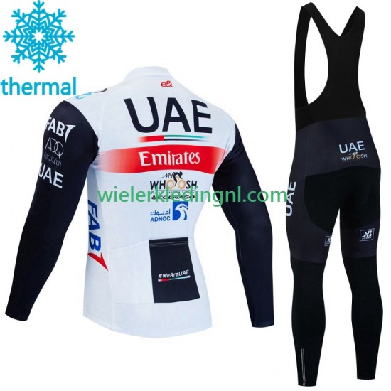 Wielershirt Lange Mouw en Lange Koersbroek Winter Uae Emirates 2023 Heren