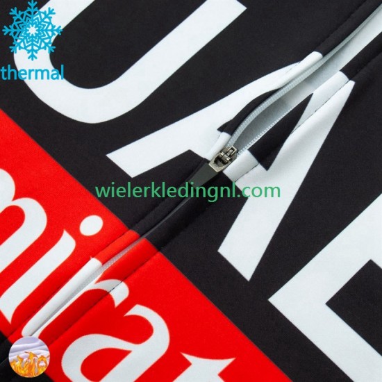 Wielershirt Lange Mouw en Lange Koersbroek Winter Uae Emirates 2024 Heren N001