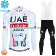 Wielershirt Lange Mouw en Lange Koersbroek Winter Uae Emirates 2024 Heren