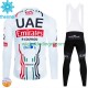 Wielershirt Lange Mouw en Lange Koersbroek Winter Uae Emirates 2024 Heren