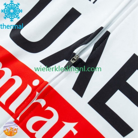 Wielershirt Lange Mouw en Lange Koersbroek Winter Uae Emirates 2024 Heren