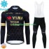 Wielershirt Lange Mouw en Lange Koersbroek Winter Visma Lease A Bike 2024 Heren N001