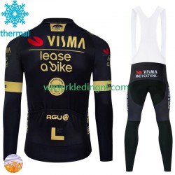 Wielershirt Lange Mouw en Lange Koersbroek Winter Visma Lease A Bike 2024 Heren N001