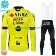 Wielershirt Lange Mouw en Lange Koersbroek Winter Visma Lease A Bike 2024 Heren