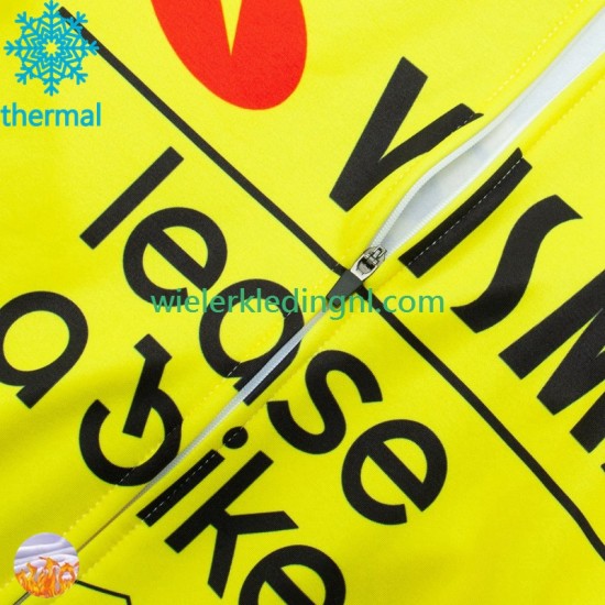 Wielershirt Lange Mouw en Lange Koersbroek Winter Visma Lease A Bike 2024 Heren