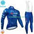 Wielershirt Lange Mouw en Lange Koersbroek Winter Visma Lease A Bike Tdf 2024 Blanc Heren
