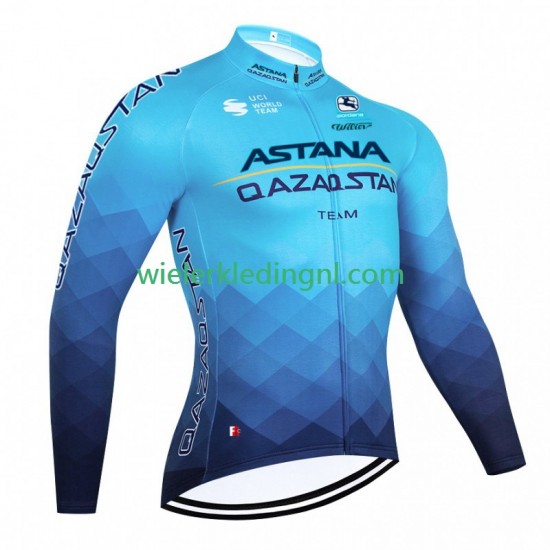 Lange Mouw Wielershirt Astana Qazaqstan 2023 Heren