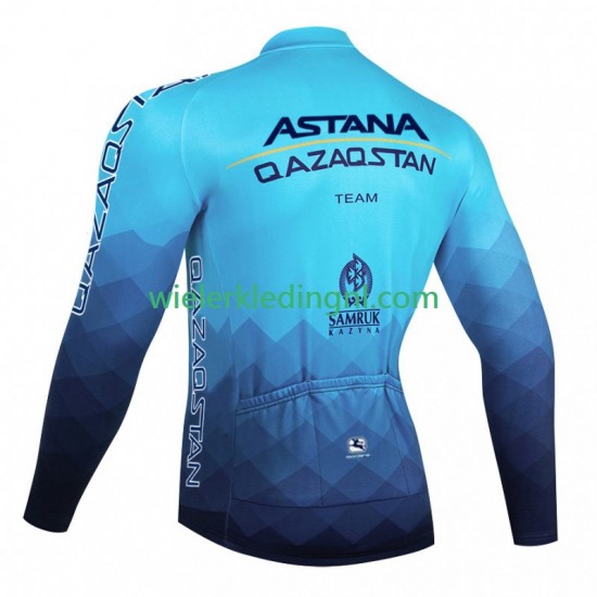 Lange Mouw Wielershirt Astana Qazaqstan 2023 Heren