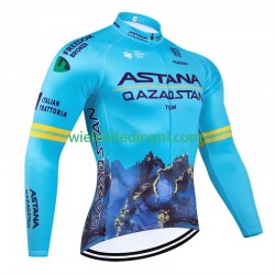 Lange Mouw Wielershirt Astana Qazaqstan 2024 Heren N001