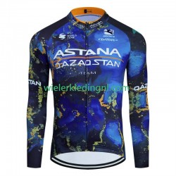 Lange Mouw Wielershirt Astana Qazaqstan 2024 Heren