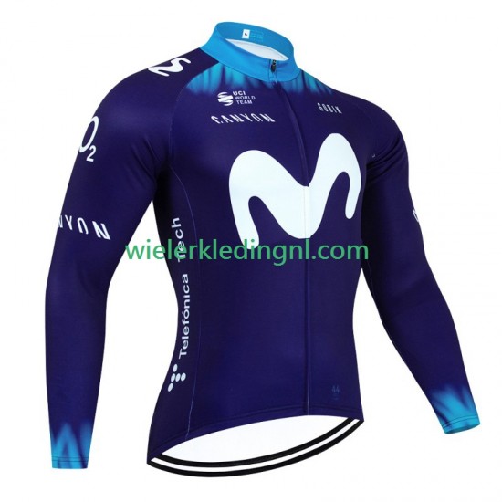 Lange Mouw Wielershirt Movistar 2023 Heren