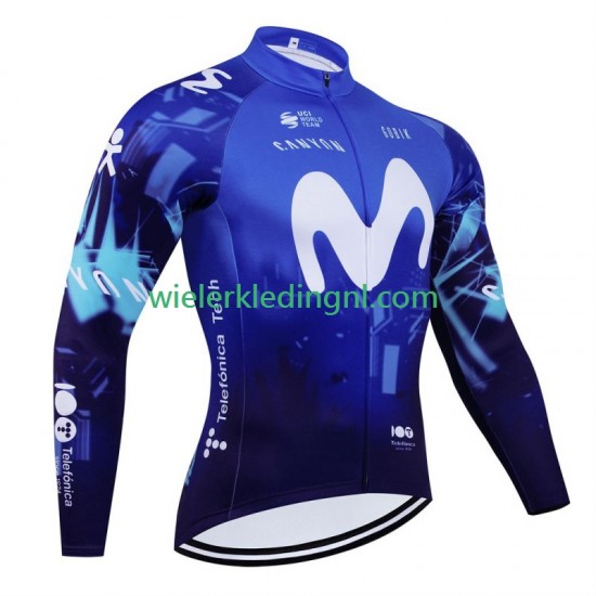 Lange Mouw Wielershirt Movistar 2024 Heren