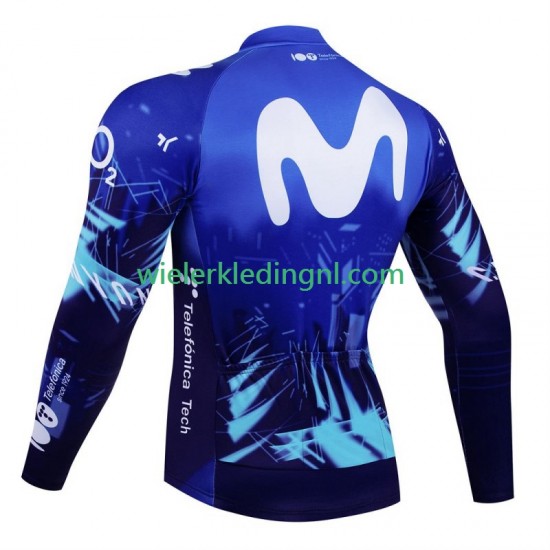 Lange Mouw Wielershirt Movistar 2024 Heren