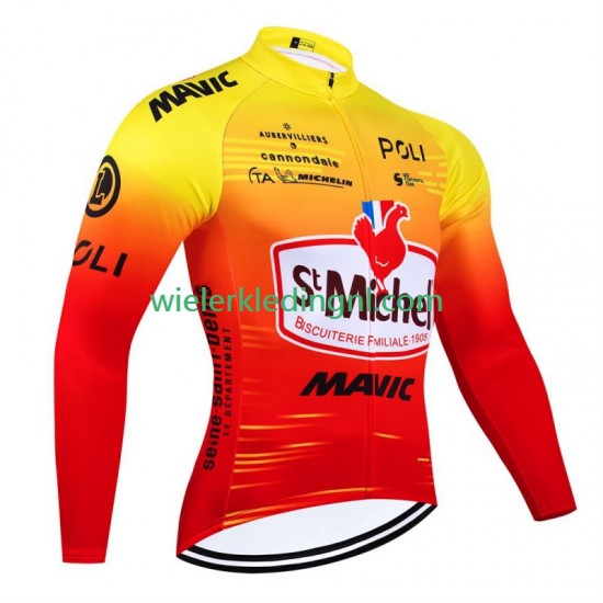 Lange Mouw Wielershirt St Michel Auber 93 Mavic 2024 Heren