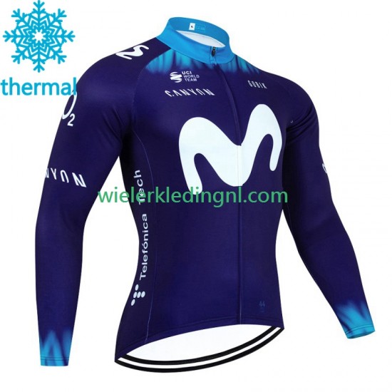 Wielershirt Winter Movistar 2023 Heren