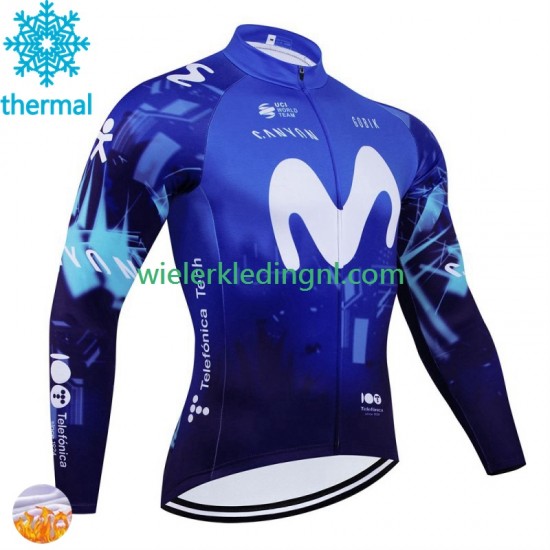 Wielershirt Winter Movistar 2024 Heren
