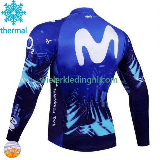 Wielershirt Winter Movistar 2024 Heren