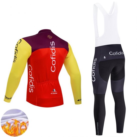 Wielershirt Lange Mouw en Lange Koersbroek Winter Team Cofidis 2025 Heren