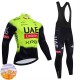 Wielershirt Lange Mouw en Lange Koersbroek Winter UAE Team Emirates XRG 2025 Heren