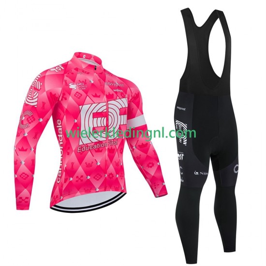 Wielershirt Lange Mouw en Lange Koersbroek pro ef education easypost 2025 Heren