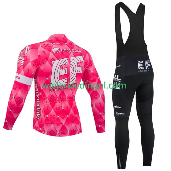 Wielershirt Lange Mouw en Lange Koersbroek pro ef education easypost 2025 Heren