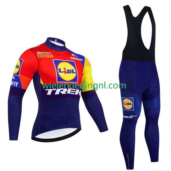 Wielershirt Lange Mouw en Lange Koersbroek pro lidl trek 2025 Heren