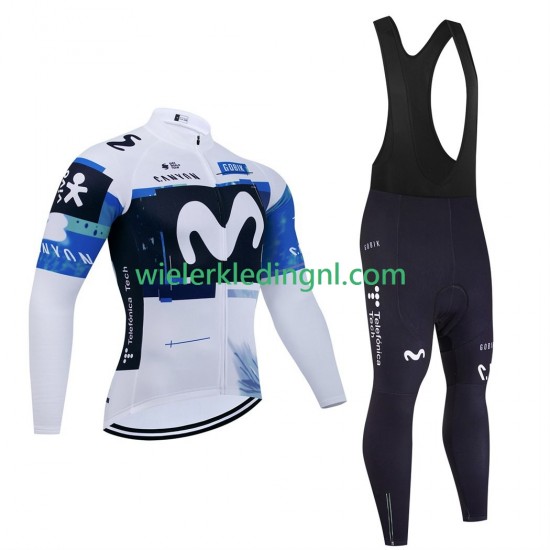 Wielershirt Lange Mouw en Lange Koersbroek pro movistar 2025 Heren