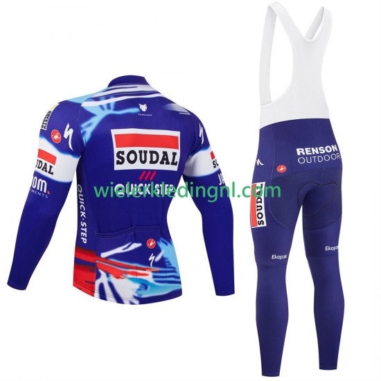 Wielershirt Lange Mouw en Lange Koersbroek pro soudal quick step 2025 Heren