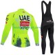 Wielershirt Lange Mouw en Lange Koersbroek pro uae team emirates xrg tdf editon race fluo 2025 Heren