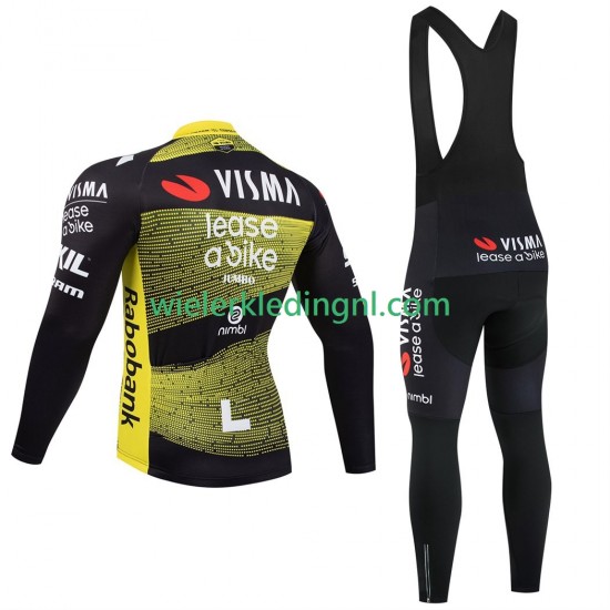 Wielershirt Lange Mouw en Lange Koersbroek pro visma lease a bike tour de france 2025 Heren