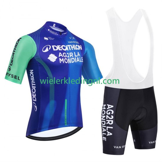 Wielershirt en Kort Koersbroek equipe pro decathlon ag2r 2025 Heren
