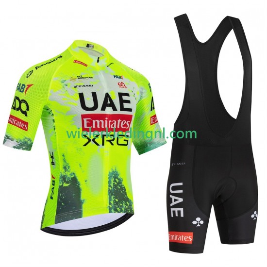 Wielershirt en Kort Koersbroek equipe pro uae team emirates xrg tdf editon race fluo 2025 Heren