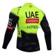 Lange Mouw Wielershirt equipe pro uae team emirates 2025 fluo Heren