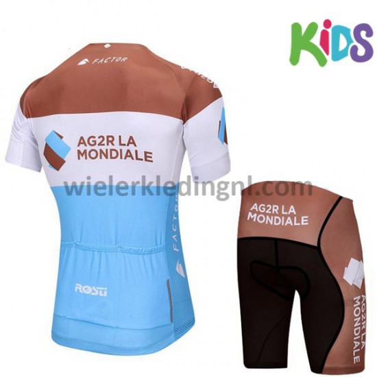 Wielershirt en Kort Fietsbroek 2018 AG2R La Mondiale Kind M001