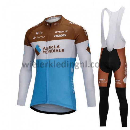 Wielershirt Lange Mouw en Lange Koersbroek 2018 AG2R La Mondiale M001